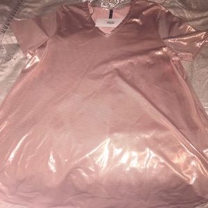 Glitzy girls size 2xl pink holographic top
